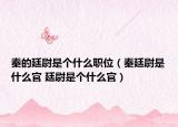 秦的廷尉是个什么职位（秦廷尉是什么官 廷尉是个什么官）