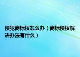 侵犯商标权怎么办（商标侵权解决办法有什么）