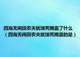 四海无闲田农夫犹饿死揭露了什么（四海无闲田农夫犹饿死揭露的是）