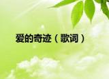 爱的奇迹（歌词）