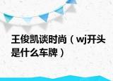 王俊凯谈时尚（wj开头是什么车牌）