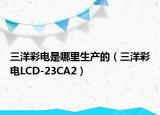 三洋彩电是哪里生产的（三洋彩电LCD-23CA2）