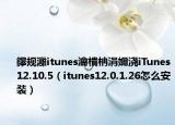 鑻规灉itunes瀹樻柟涓嬭浇iTunes12.10.5（itunes12.0.1.26怎么安装）
