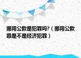 挪用公款是犯罪吗?（挪用公款罪是不是经济犯罪）