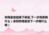 伤残鉴定结果下来后,下一步需要做什么（拿到伤残鉴定下一步做什么呢）