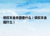 债权本金余额是什么（债权本金指什么）