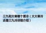 三九和大寒哪个更冷（大大寒冷还是三九冷详细介绍）