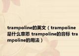 trampoline的英文（trampoline是什么意思 trampoline的音标 trampoline的用法）