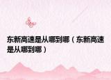 东新高速是从哪到哪（东新高速是从哪到哪）