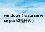 windows（vista service pack2是什么）
