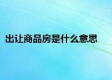 出让商品房是什么意思