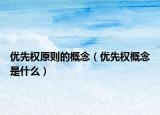 优先权原则的概念（优先权概念是什么）