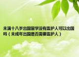 未满十八岁出国留学没有监护人可以出国吗（未成年出国是否需要监护人）