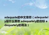 adequate的中文意思（adequately是什么意思 adequately的音标 adequately的用法）