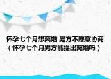 怀孕七个月想离婚 男方不愿意协商（怀孕七个月男方能提出离婚吗）