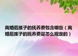 离婚后孩子的抚养费包含哪些（离婚后孩子的抚养费是怎么规定的）