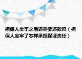 担保人坐牢之后还需要还款吗（担保人坐牢了怎样承担保证责任）