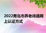 2022青岛市养老待遇网上认证方式