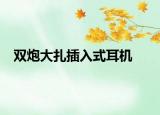 双炮大扎插入式耳机