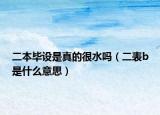 二本毕设是真的很水吗（二表b是什么意思）