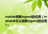 matlab调整legend的位置（matlab中怎么调整legend的位置?）