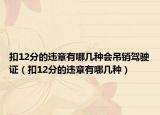 扣12分的违章有哪几种会吊销驾驶证（扣12分的违章有哪几种）