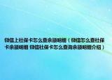 微信上社保卡怎么查余额明细（微信怎么查社保卡余额明细 微信社保卡怎么查询余额明细介绍）