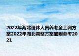 2022年湖北退休人员养老金上调方案2022年湖北调整方案细则参考2021