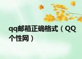 qq邮箱正确格式（QQ个性网）