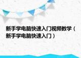 新手学电脑快速入门视频教学（新手学电脑快速入门）