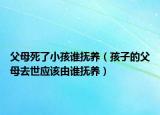 父母死了小孩谁抚养（孩子的父母去世应该由谁抚养）