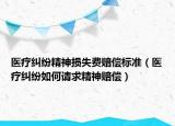 医疗纠纷精神损失费赔偿标准（医疗纠纷如何请求精神赔偿）
