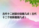 古代十二时辰分别是几点（古代十二个时辰是指几点）