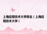 上海应用技术大学排名（上海应用技术大学）