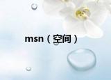 msn（空间）