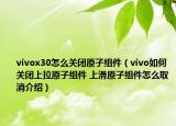 vivox30怎么关闭原子组件（vivo如何关闭上拉原子组件 上滑原子组件怎么取消介绍）
