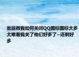 谁能教我如何关闭QQ图标图标太多太难看我关了他们好多了~还剩好多