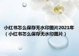 小红书怎么保存无水印图片2021年（小红书怎么保存无水印图片）