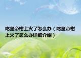 吃皇帝柑上火了怎么办（吃皇帝柑上火了怎么办详细介绍）