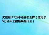欠信用卡5万不还会怎么样（信用卡5万还不上的后果是什么）