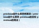 previous是什么意思啊英语（previous是什么意思 previous的音标 previous的用法）