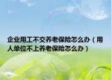 企业用工不交养老保险怎么办（用人单位不上养老保险怎么办）