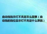 自动挡指示灯不亮是怎么回事（自动挡的挡位显示灯不亮是什么原因）
