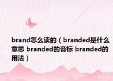 brand怎么读的（branded是什么意思 branded的音标 branded的用法）