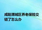 咸阳渭城区养老保险交错了怎么办