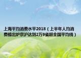 上海平均消费水平2018（上半年人均消费榜出炉京沪达到2万9省超全国平均线）