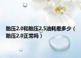 胎压2.0和胎压2.5油耗差多少（胎压2.0正常吗）