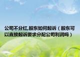 公司不分红,股东如何起诉（股东可以直接起诉要求分配公司利润吗）