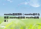 manito百度百科（manito是什么意思 manito的音标 manito的用法）