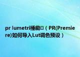 pr lumetri棰勮（PR(Premiere)如何导入Lut调色预设）